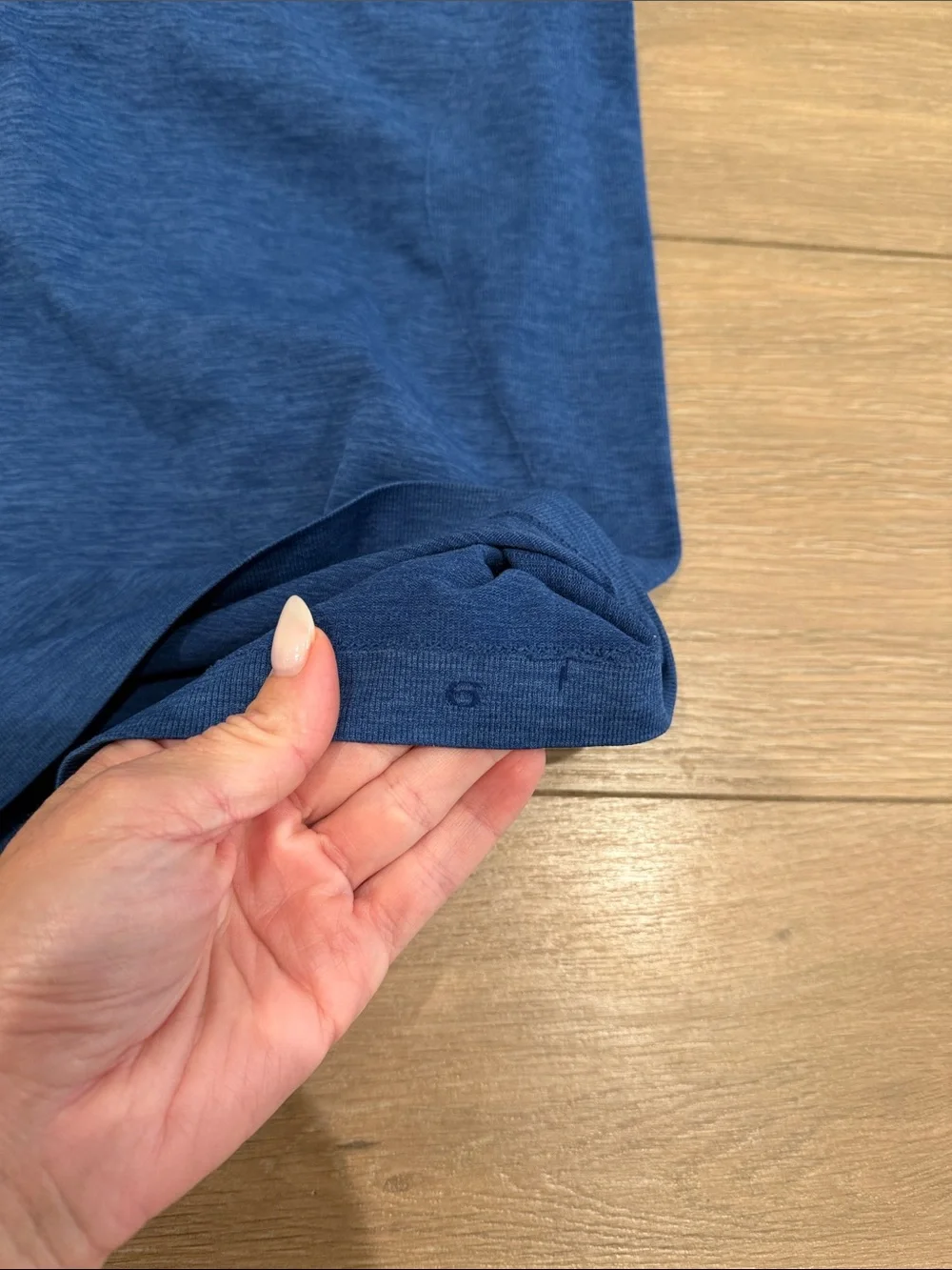 LULULEMON Heathered Rugged Blue Inkwell Ebb & Flow Racerback Gym Tank Top Size 6